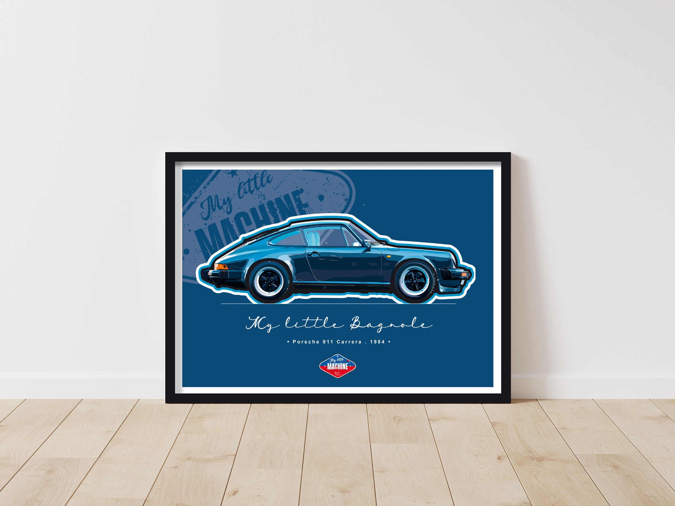 Affiche Porsche 911 Carrera 1984 - Poster voiture sportive | MY LITTLE MACHINE