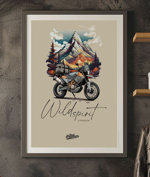 Affiche décorative WILDLIFE MOTO Husqvarna THE EAST MOUNTAIN