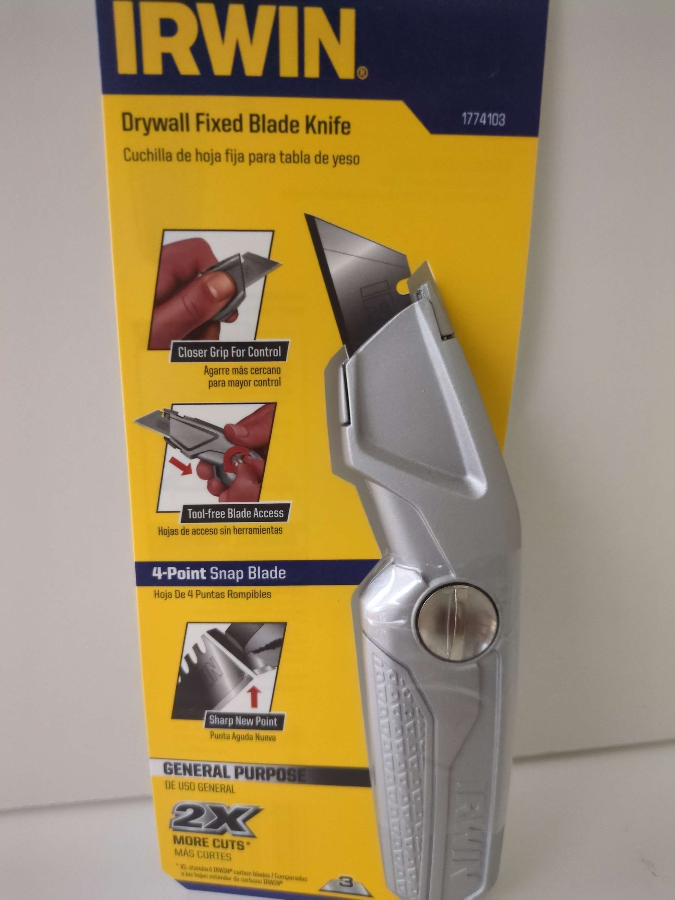 Irwin Fixed Blade Knife 4 Point Snap Blade