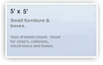 5 x 5 storage information