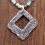 Thumbnail: Turquoise and Emerald necklace with handmade fine silver Geometric pendant