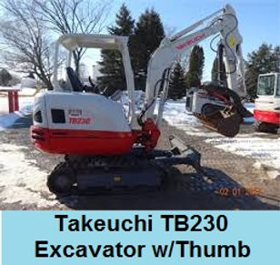 Takeuchi TB235 Excavator w/Thumb