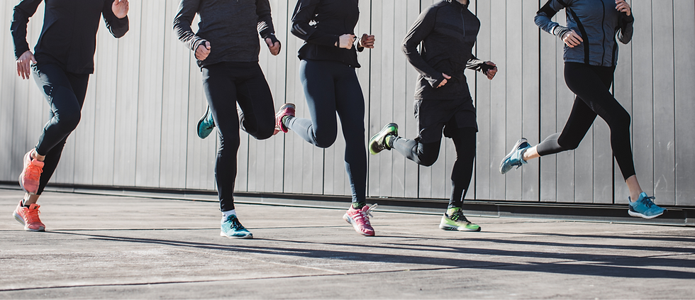 Group Running Outdoors
