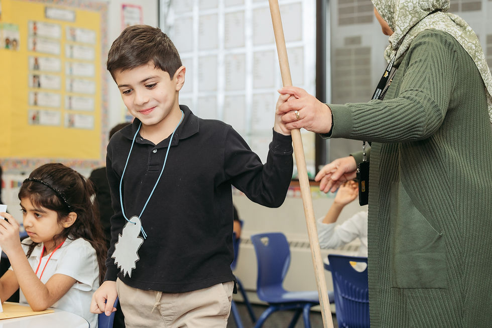 Student in class