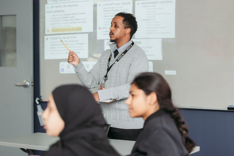 Teacher in classroom