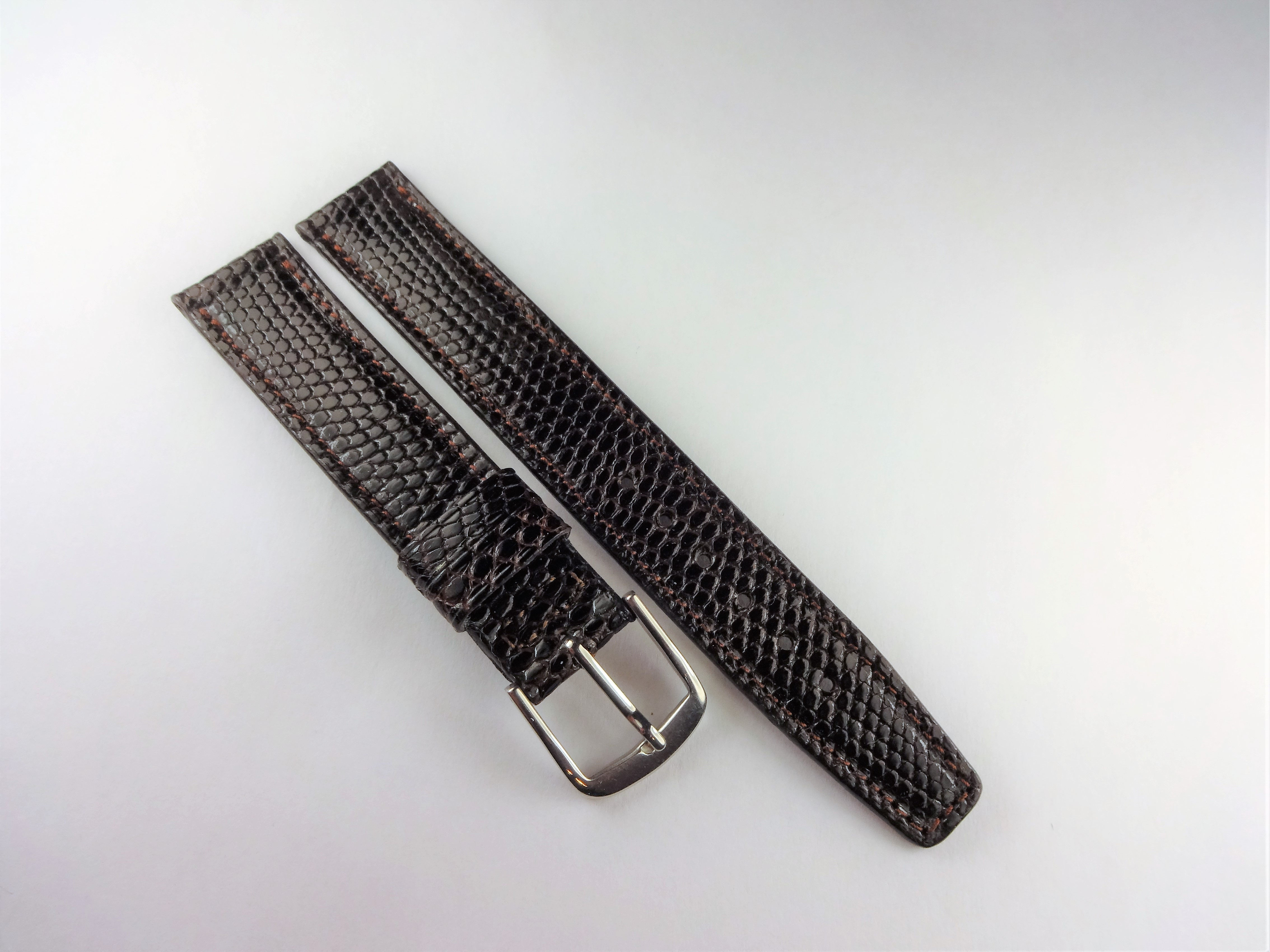 Gucci 15mm Brown Genuine Lizard