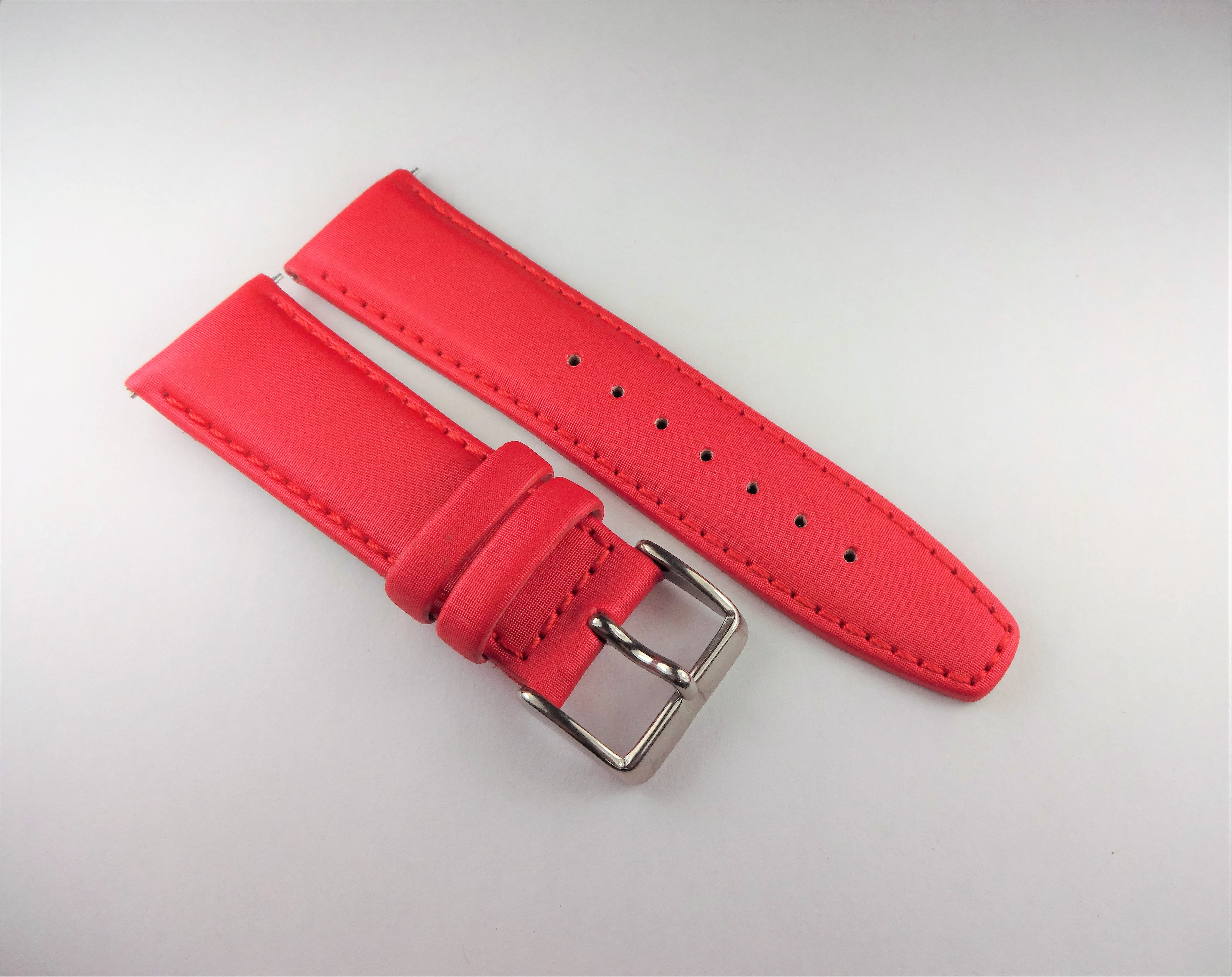 Replacement 22mm Red Genuine Satin Leather