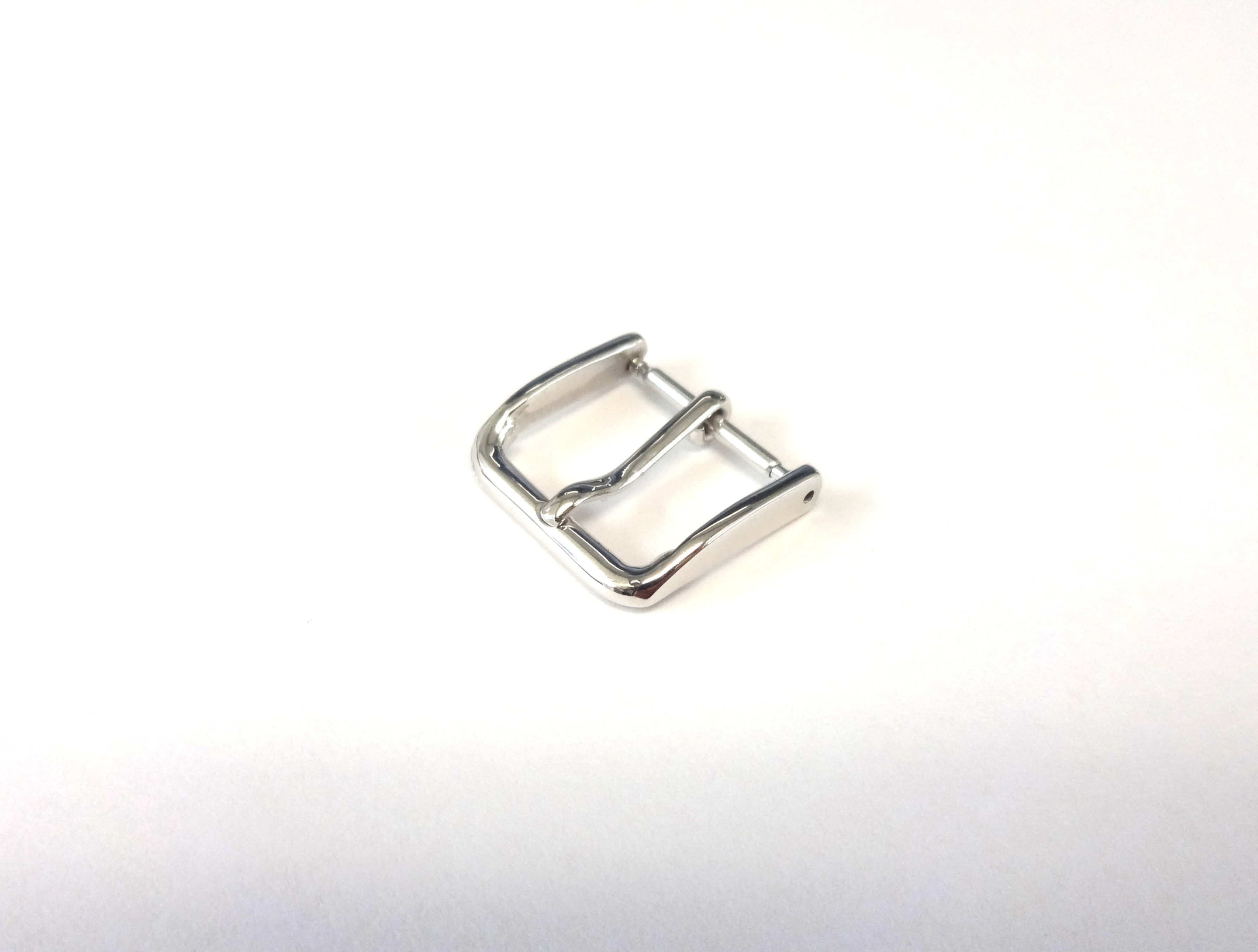 15mm White Rhodium Plated Buckle