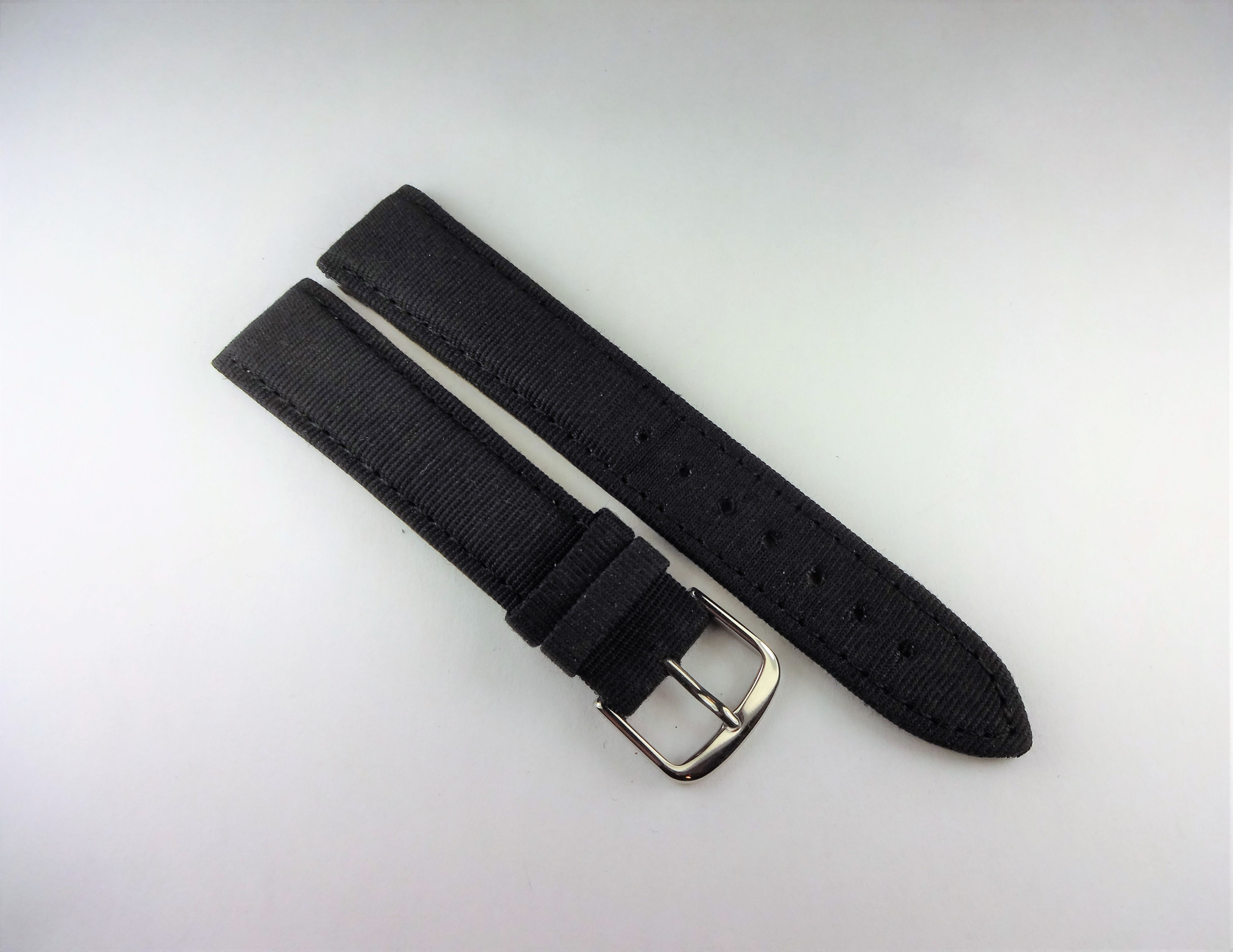 Replacement 17mm Black Genuine Leather Fabric Top