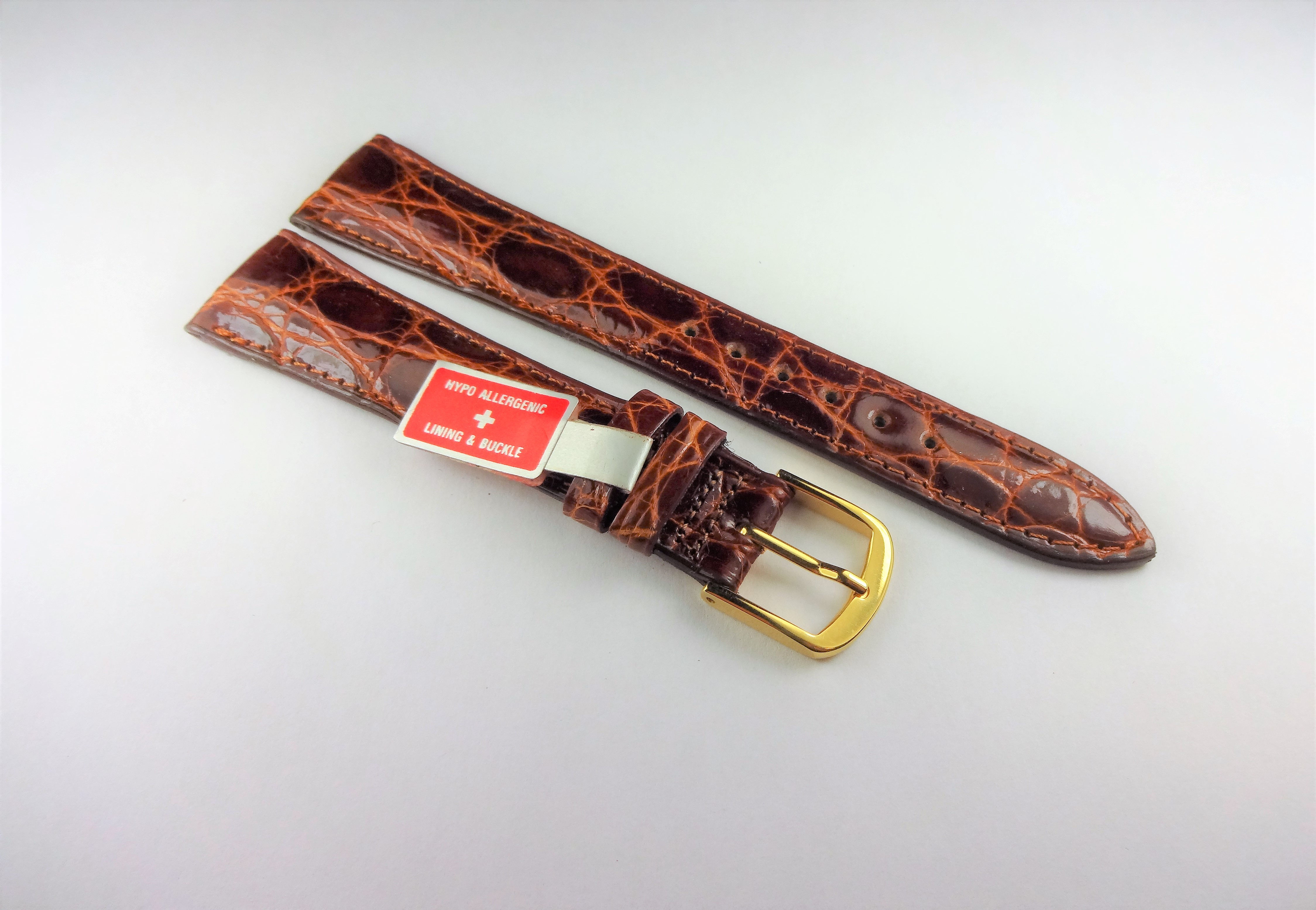 Replacement 18mm Brown Genuine Crocodile