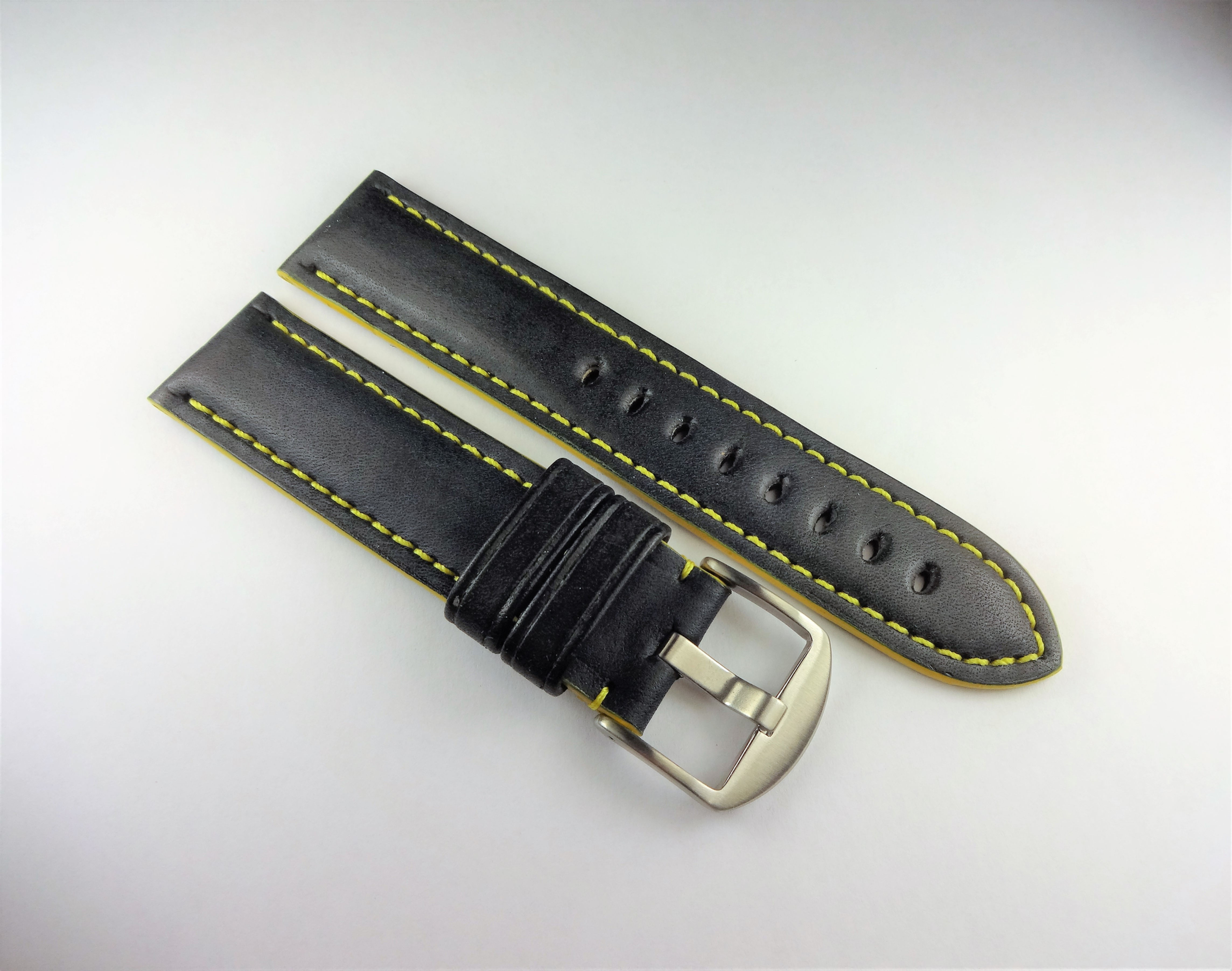 Replacement 22mm Black Genuine Leather