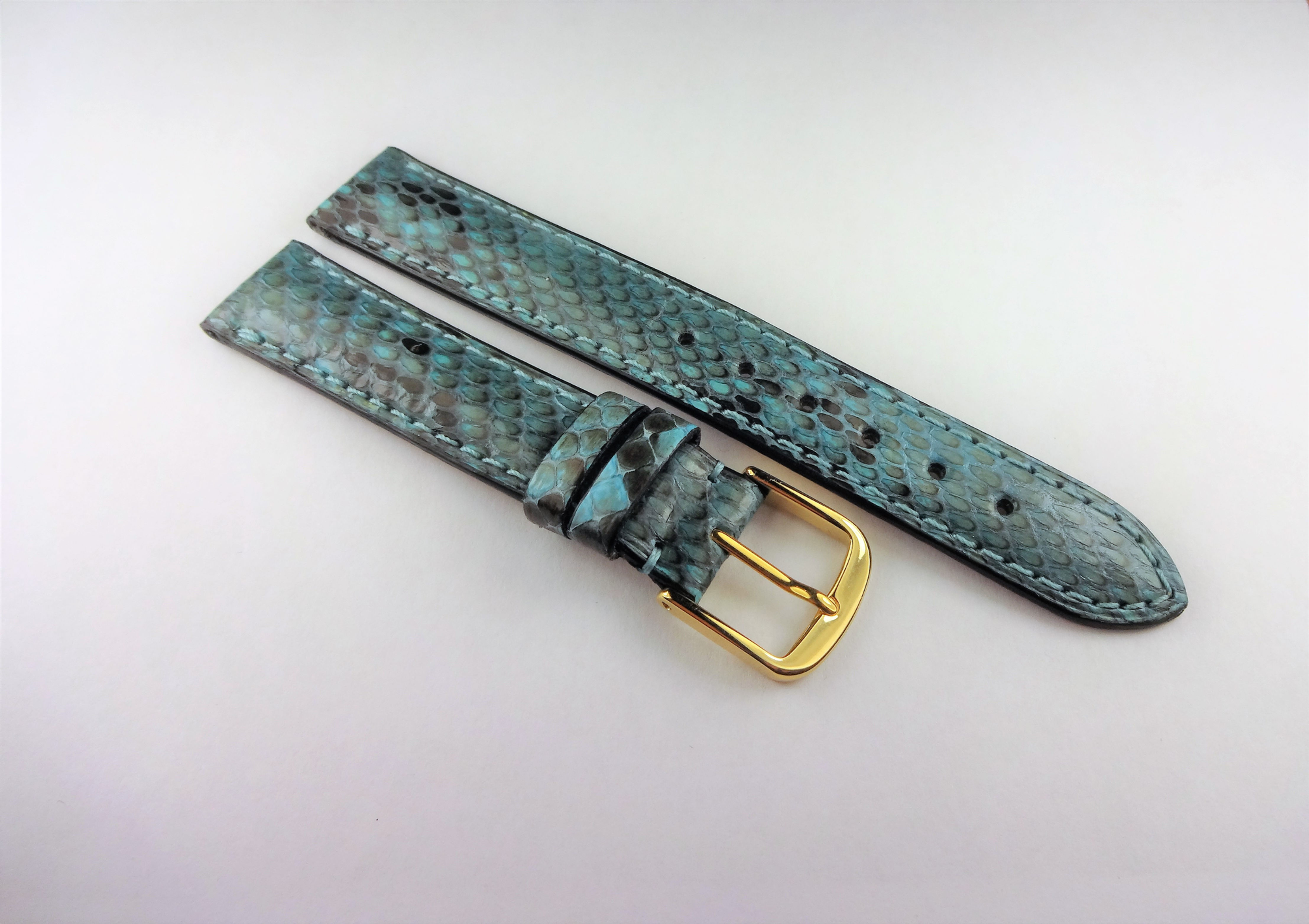 David Yurman 15mm Blue Genuine Snakeskin