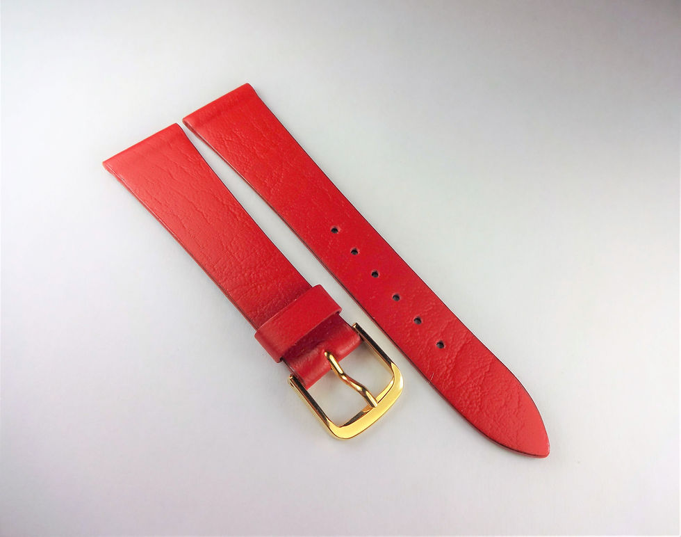 Replacement 18mm Red Genuine Calfskin