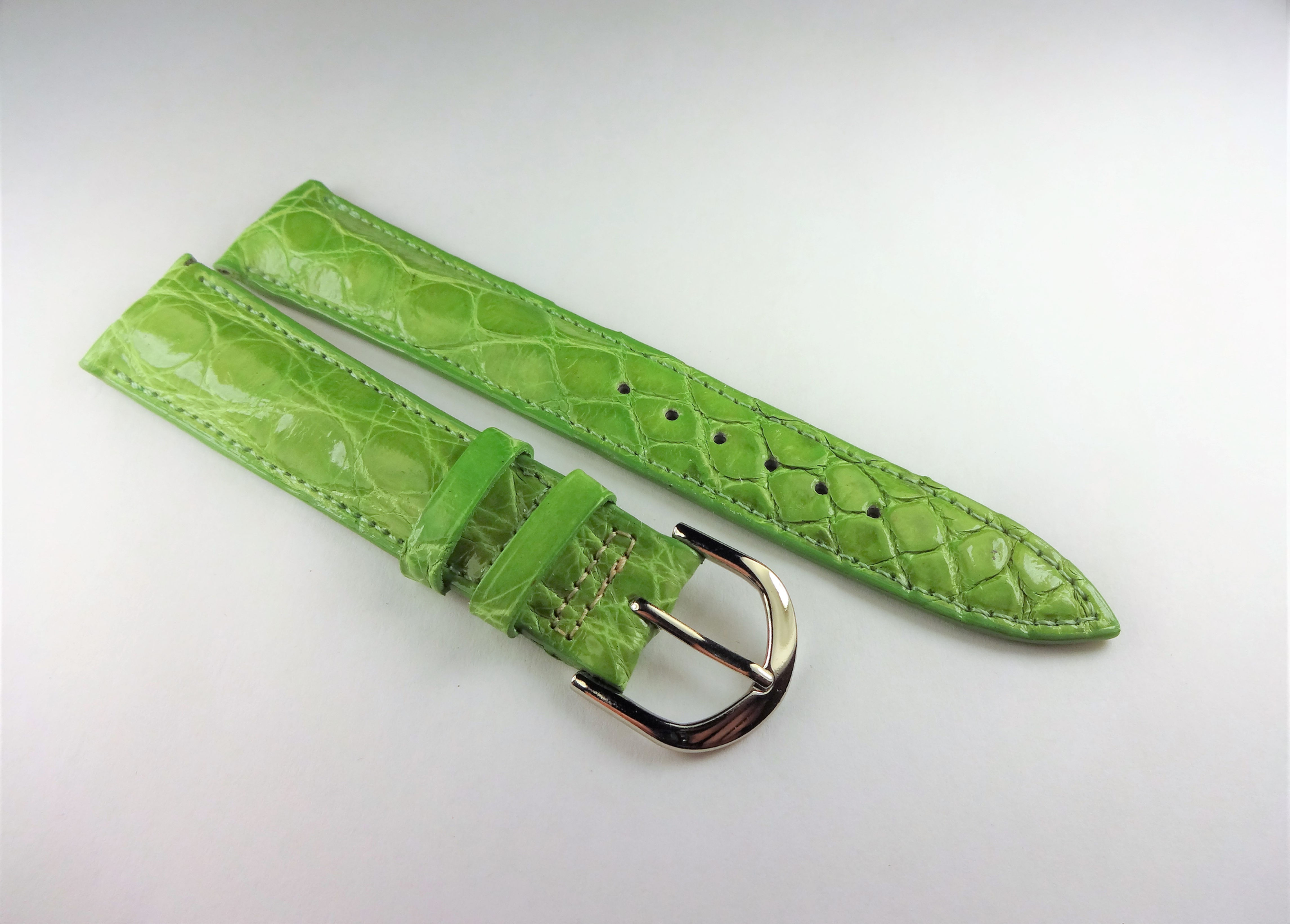 Paul Picot 18mm Green Genuine Crocodile