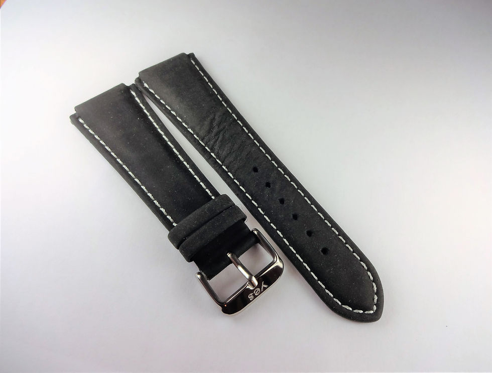 Replacement 20mm Black Genuine Leather