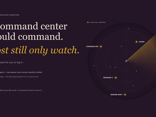 A command center should command. Most material ones still only observe.