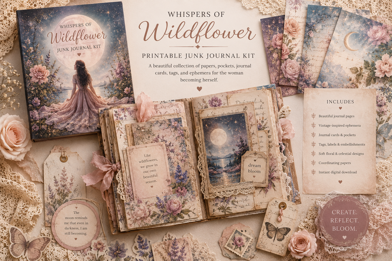 Whispers of Wildflowers Junk Journal
