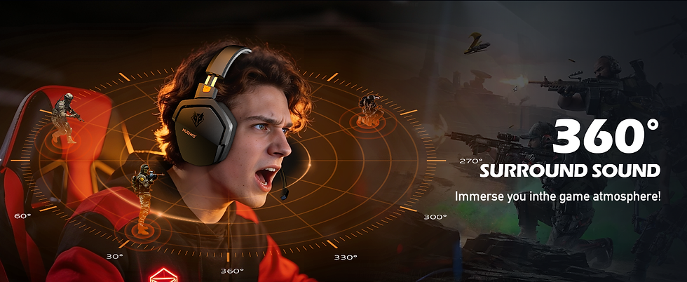 Thumbnail: NUBWO G06 Dual Wireless Gaming Headphones 2.4GHz Bluetooth 5.3 Headsets Gamer wi