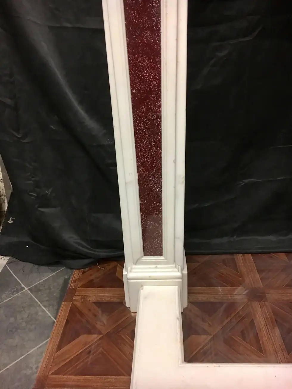 Thumbnail: Regency Imperial Egyptian Porphyry and Statuary Marble Fireplace Surround