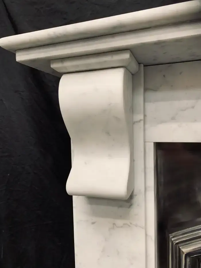 Thumbnail: 19th Century Late Victorian Marble Corbel Fireplace Surround