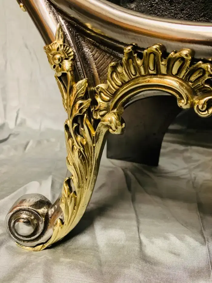 Thumbnail: 19th Century Victorian Fire Basket Grate in the Rococo Style
