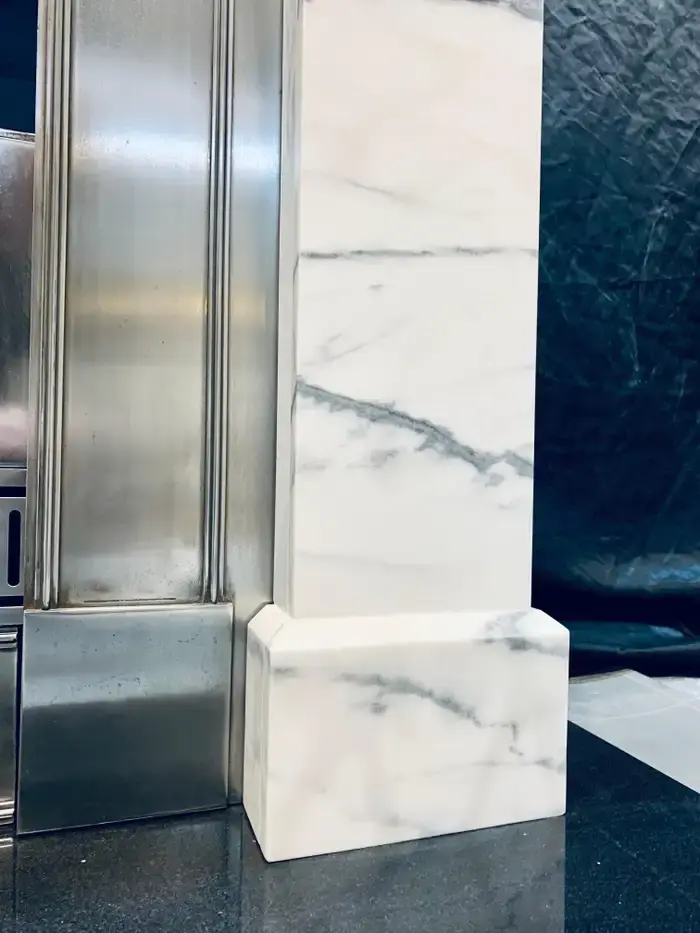 Thumbnail: 19th Century Victorian Calacatta Marble Fireplace Surround.