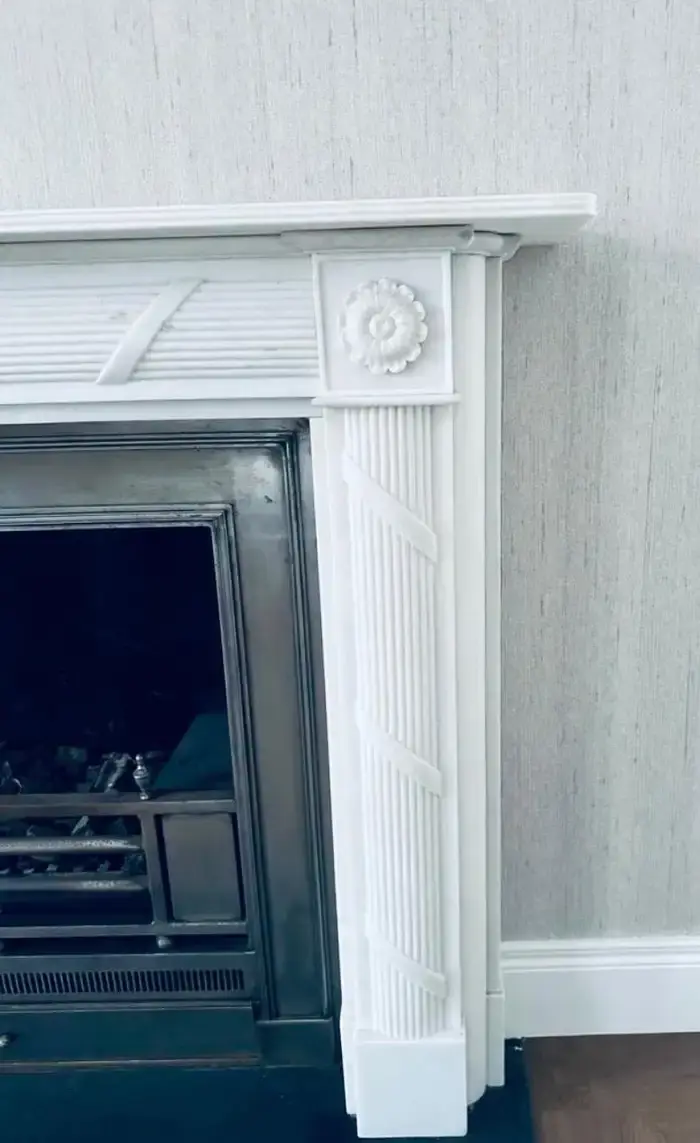Thumbnail: 19th Century Statuary Marble Regency Style Carved Fireplace Surround