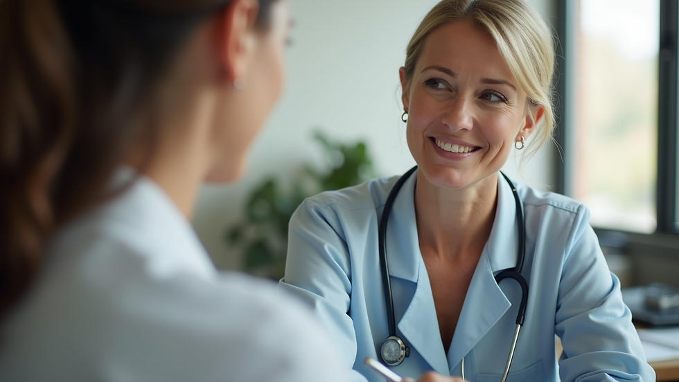 Close-up view of a consultation session with a wellbeing professional in a calm office setting