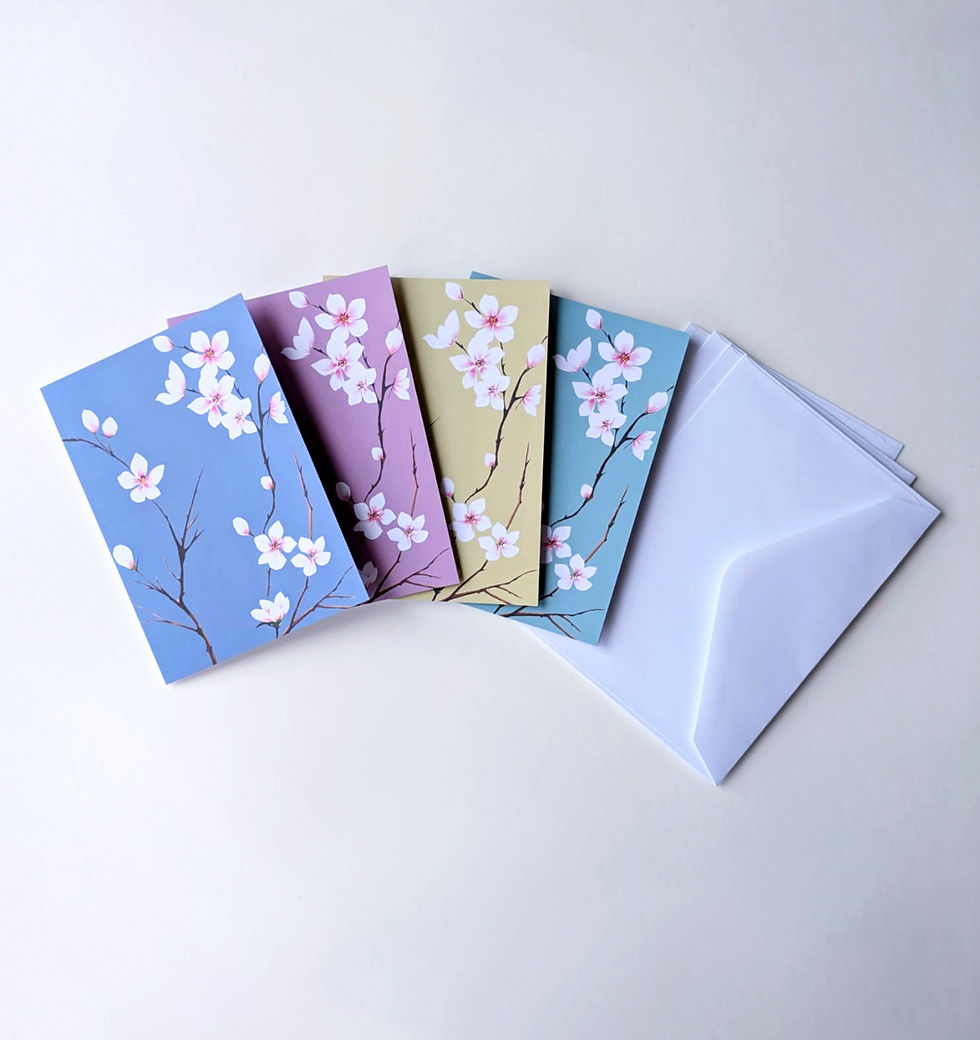 Thumbnail: A6 Floral Greeting Cards, Blank Inside Any Occasion, Envelopes Included