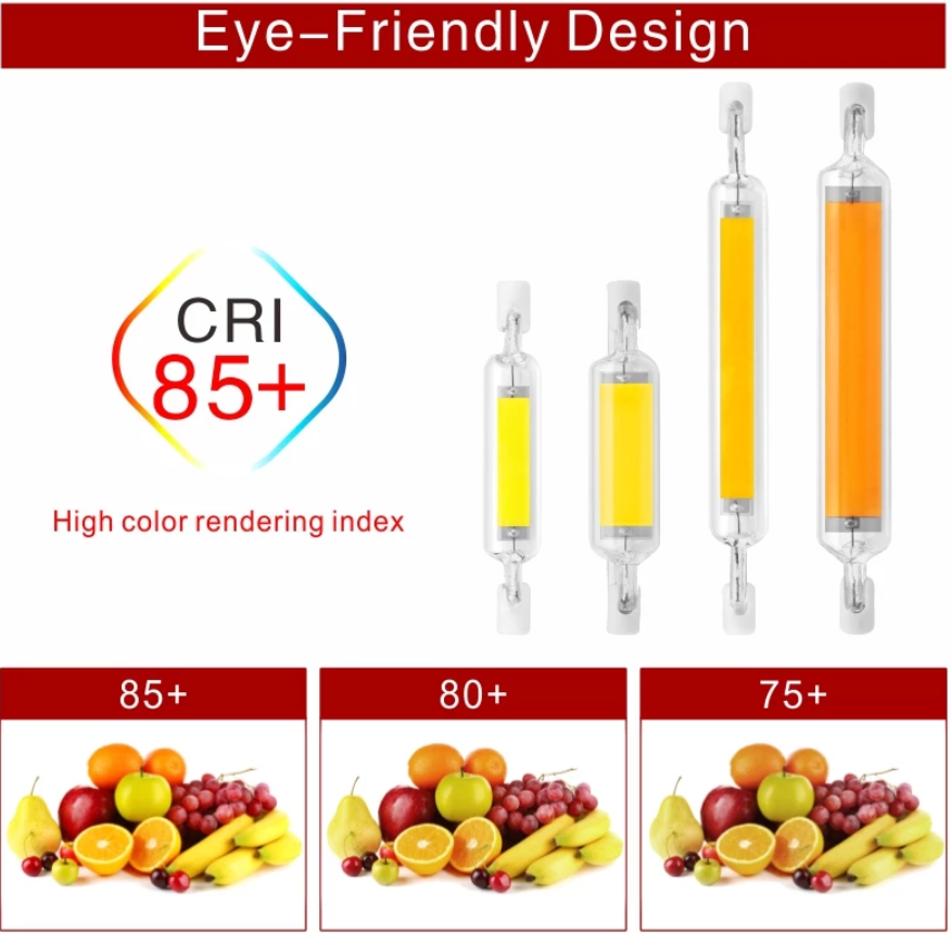 Miniature : Ampoule LED COB R7S, 78mm 8W blanc froid