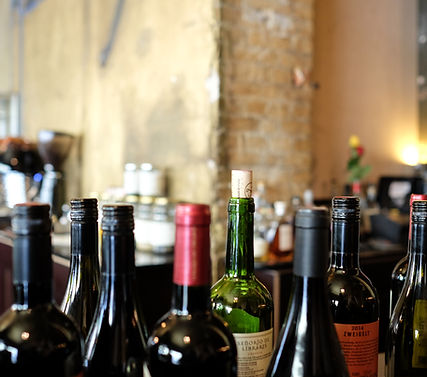 bottles of wine at a wine taster