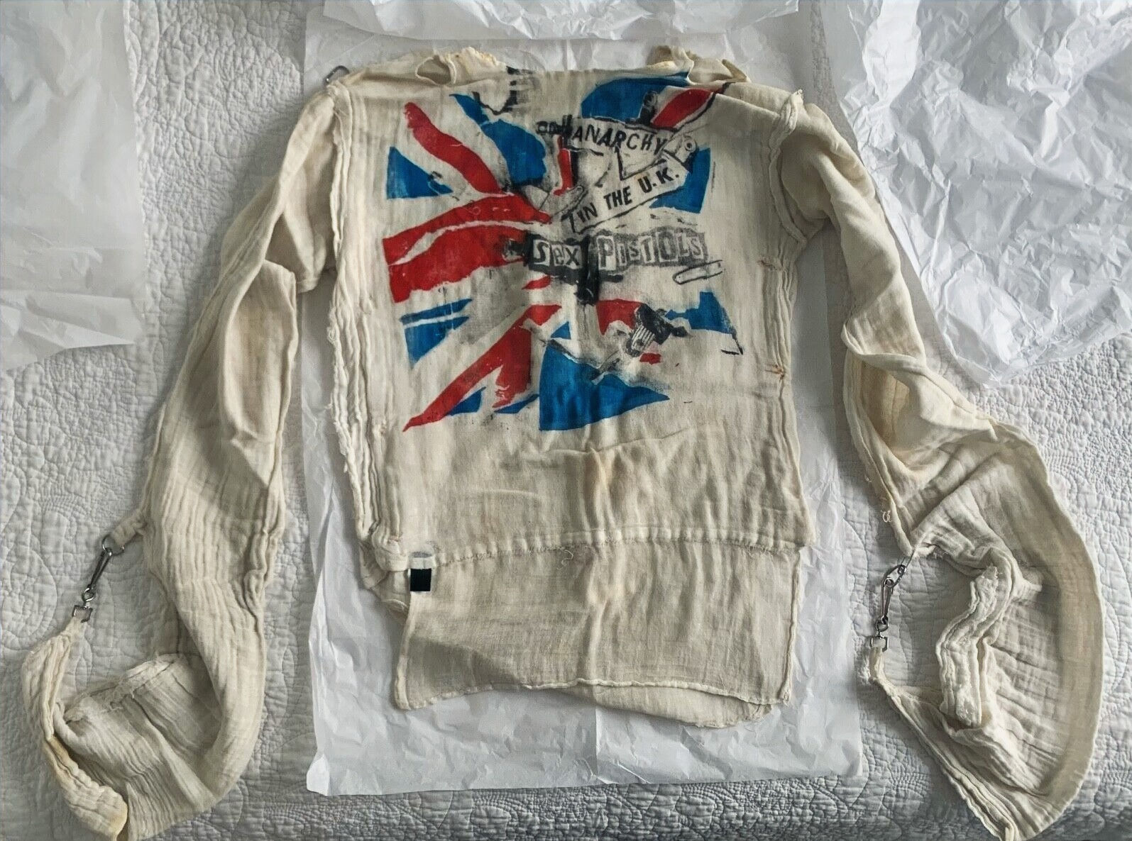SEX PISTOLS ANARCHY IN THE UK VIVIENNE WESTWOOD SEDITIONARIES MUSLIN SHIRT.
