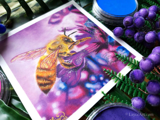 Bee Compassionate pencil drawing by layce art artist layla reim