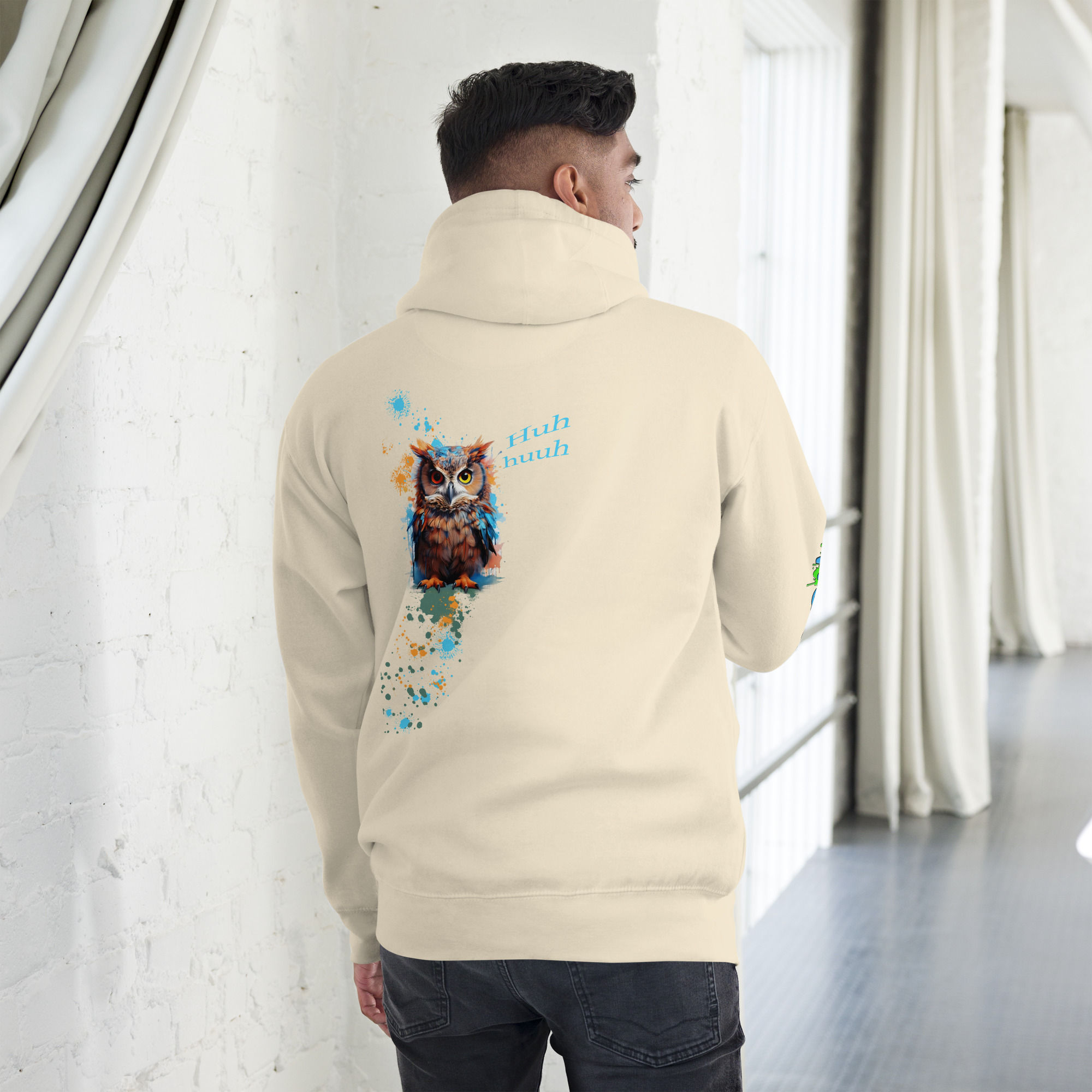 Eule HuhHuuh / Unisex Eulen Hoodie – Kapuzenpullover