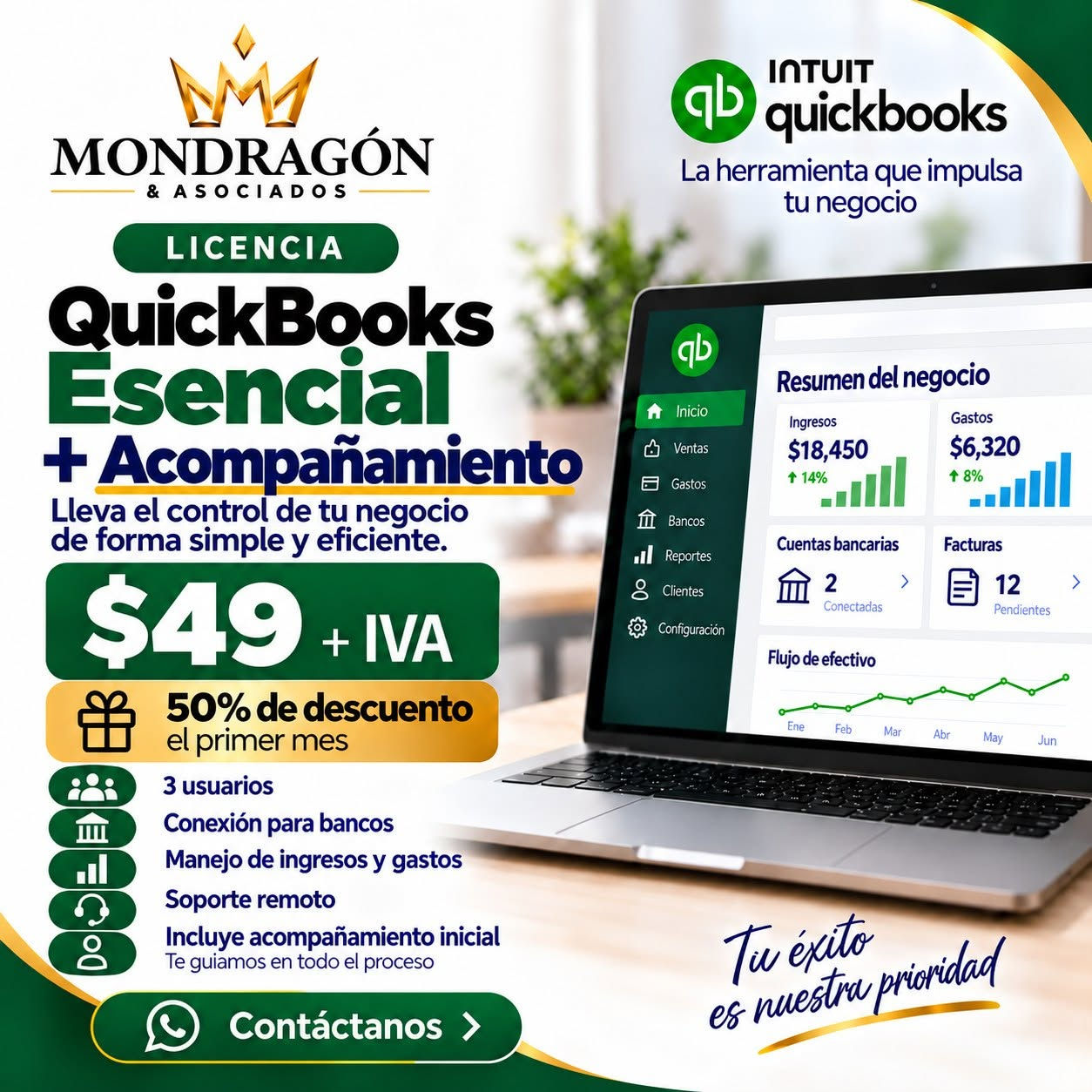 QuickBooks Esencial + Acompañamiento