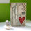 Thumbnail: Heart Home Collage Painting on Wood: Antique Fabric & Paper Art