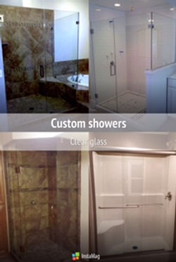 collage custom clear glass showers
