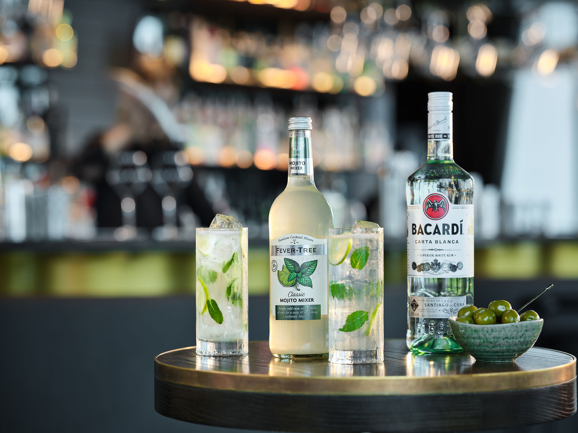 Fever Tree Drink Mixer bar table setting