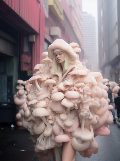 AI-Generated Fungi fantasy imagery.