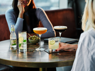 Fever Tree Drink Mixer table setting with two friends