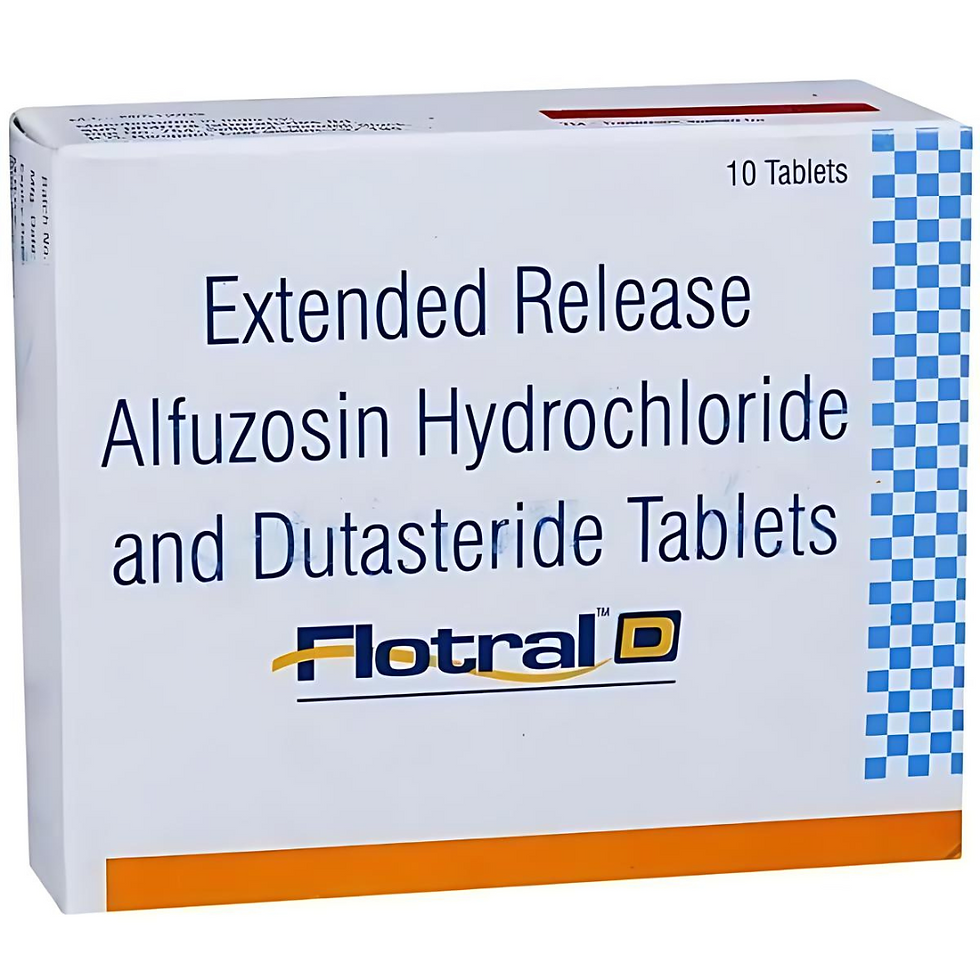 Flotral D Tablet is a combination of two medicines that work in different ways to treat men with an enlarged prostate gland.