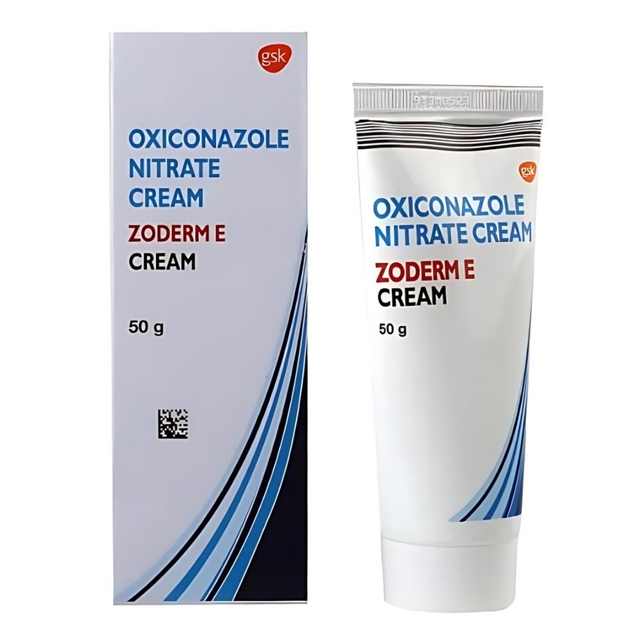 Zoderm E Cream contains Oxiconazole, a potent antifungal medication used to treat a variety of skin infections like ringworm,