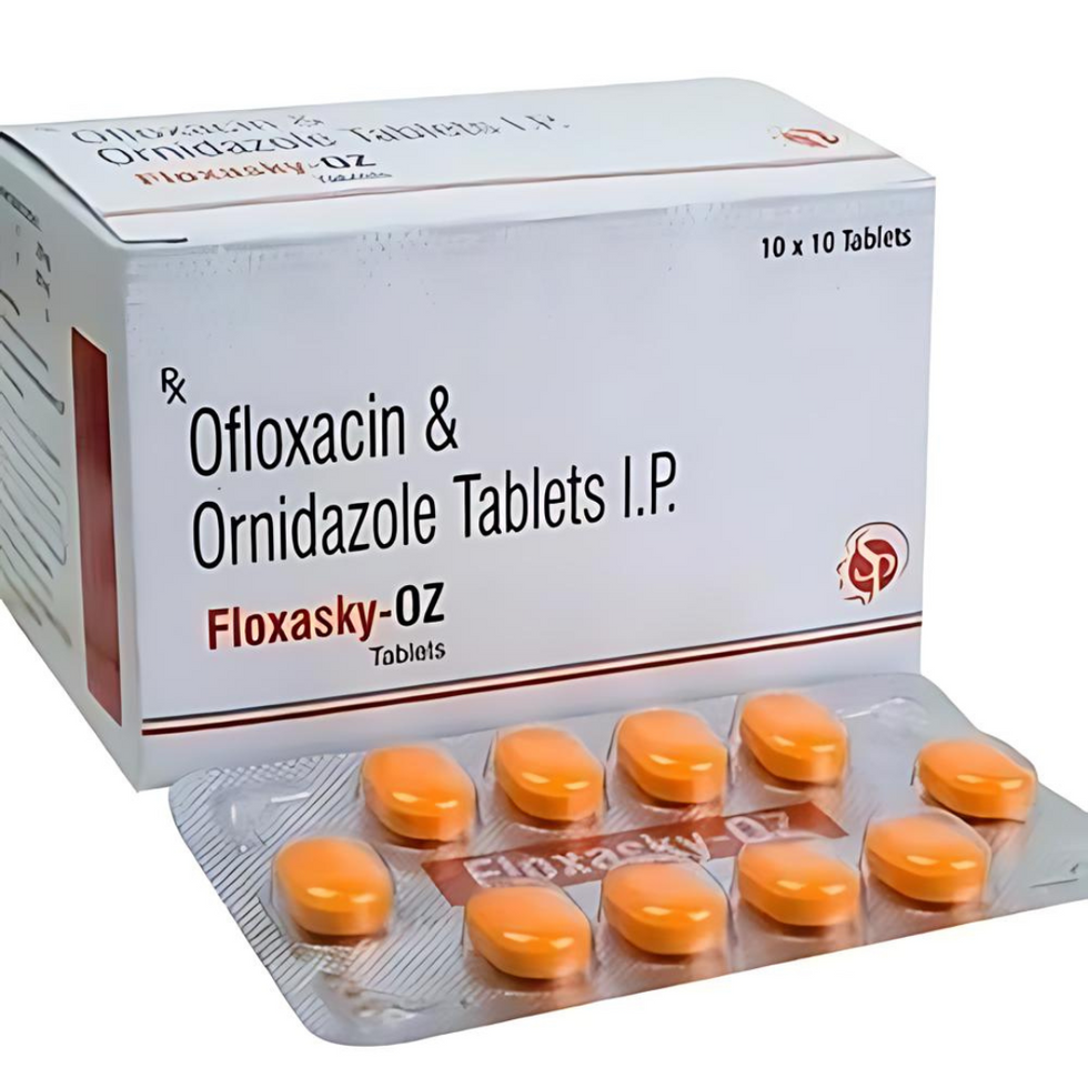 Office OZ Tablet, a powerful and effective combination of Ofloxacin 200mg and Ornidazole 200mg.