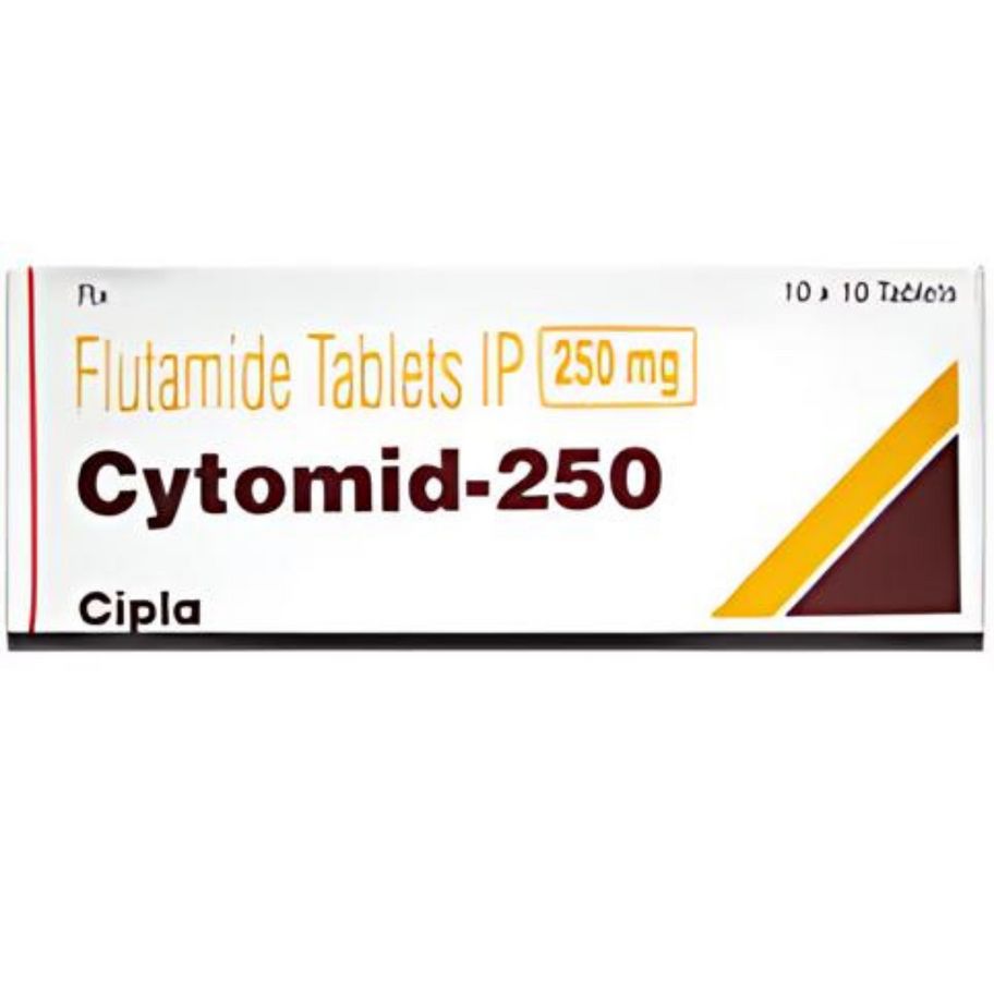 CYTOMID 250MG (FLUTAMIDE) is a prescription anti-androgen medication used in the treatment of advanced prostate cancer.