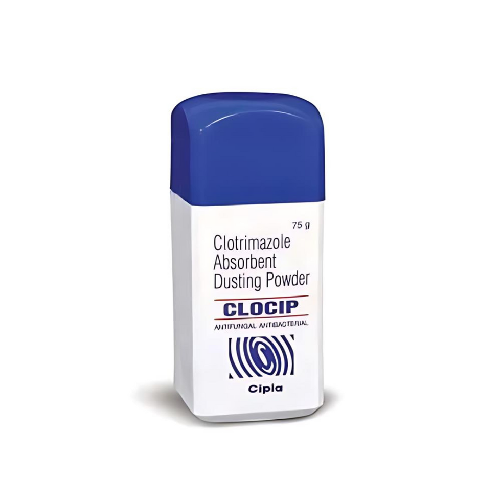 Clocip Dusting Powder is helpful in treating fungal infections like athlete’s foot, ringworm, jock itch, and other skin infec