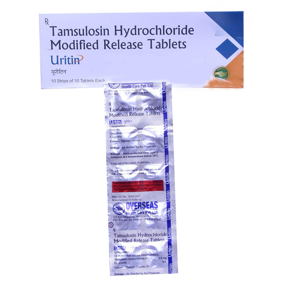 Uritin 0.4 Tablet is a prescription medication containing Tamsulosin 0.4mg, primarily used to treat symptoms of benign prosta