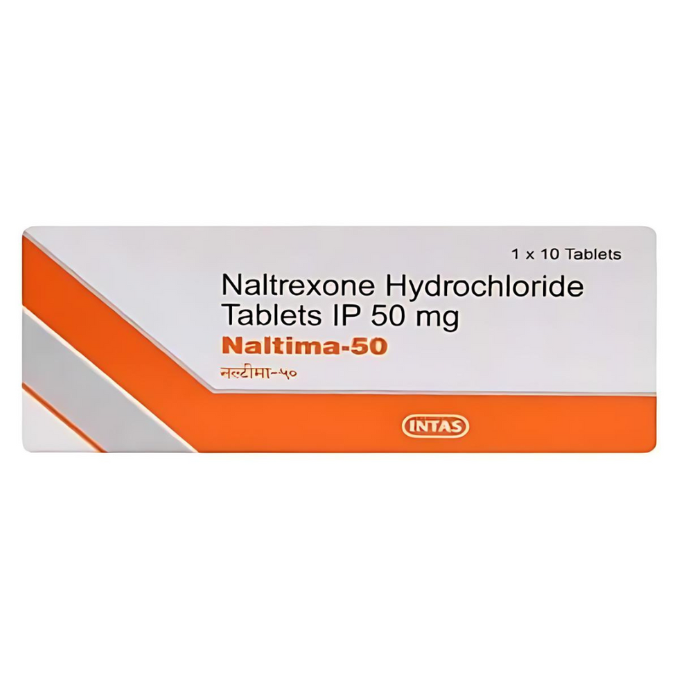 Naltima 50 Tablet is used in the treatment of opioid dependence and alcohol addiction. It works by blocking the euphoric feel