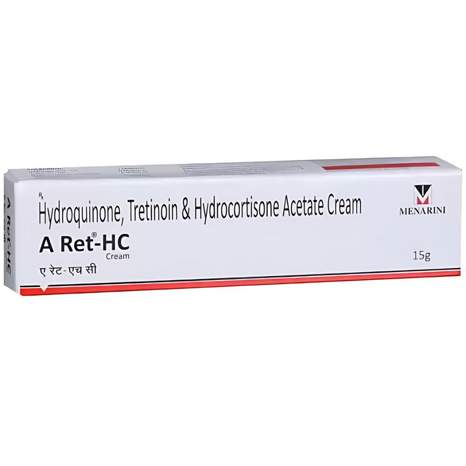A Ret HC Cream is a powerful dermatological formulation that combines Tretinoin, Hydroquinone, and Hydrocortisone to treat da