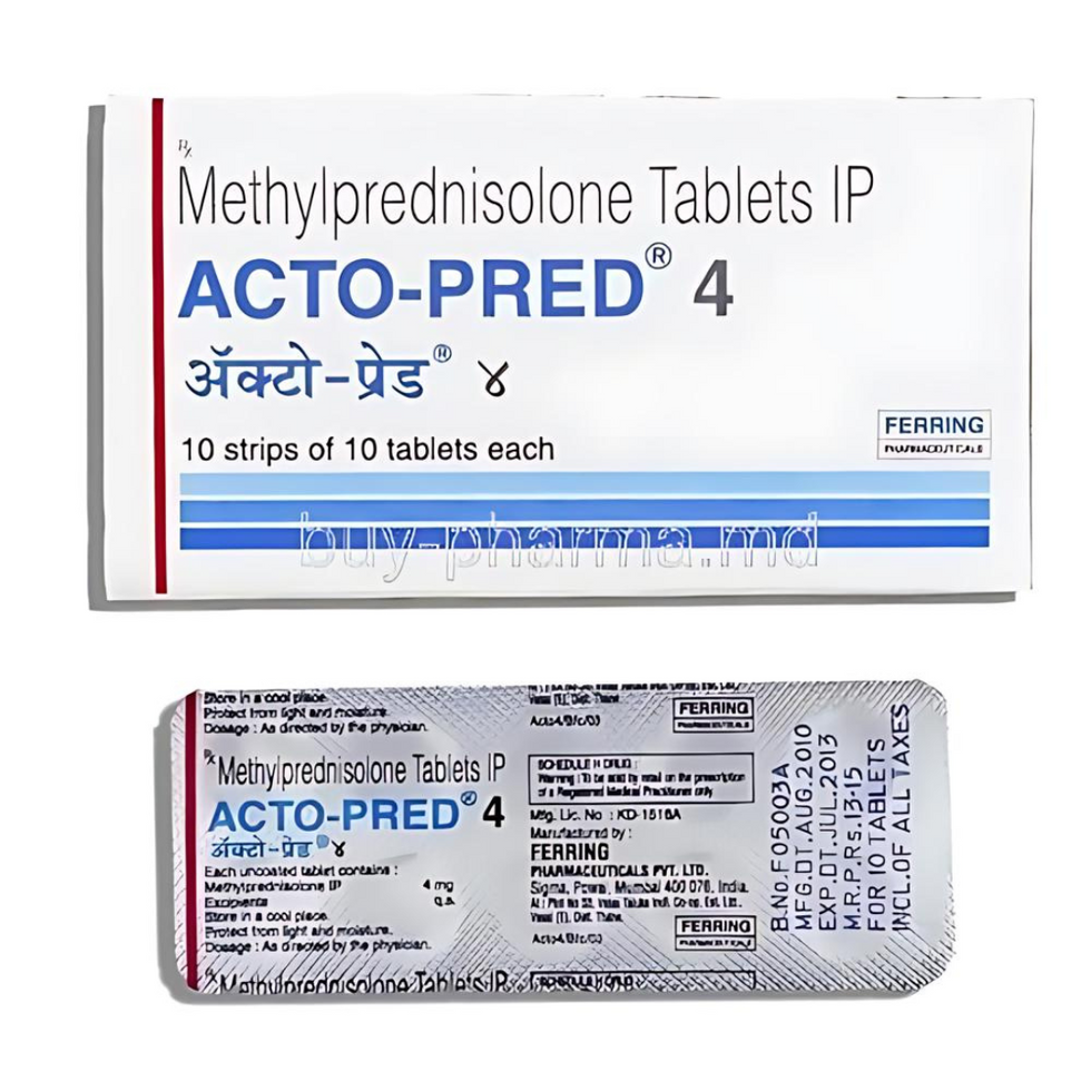 Acto Pred 4mg Tablet is a medicine used to treat a wide variety of medical conditions such as severe allergic conditions,
