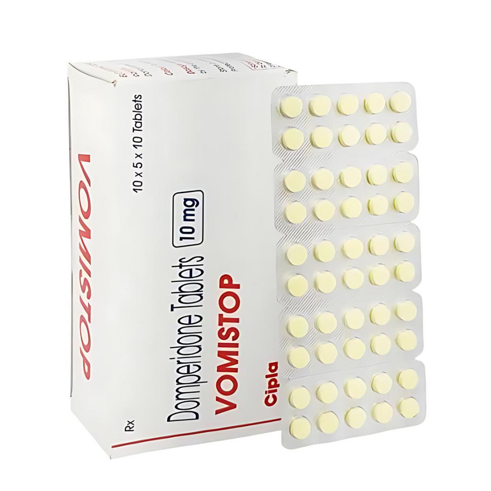 Vomistop (Domperidone) is a medication used to treat symptoms of nausea and vomiting.